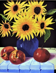 Sunflowers with Apples