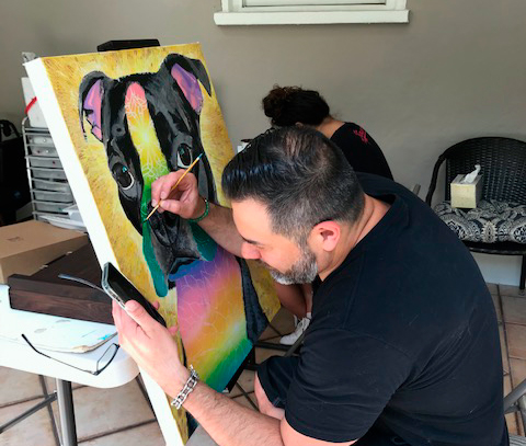 Walter Riera painting class