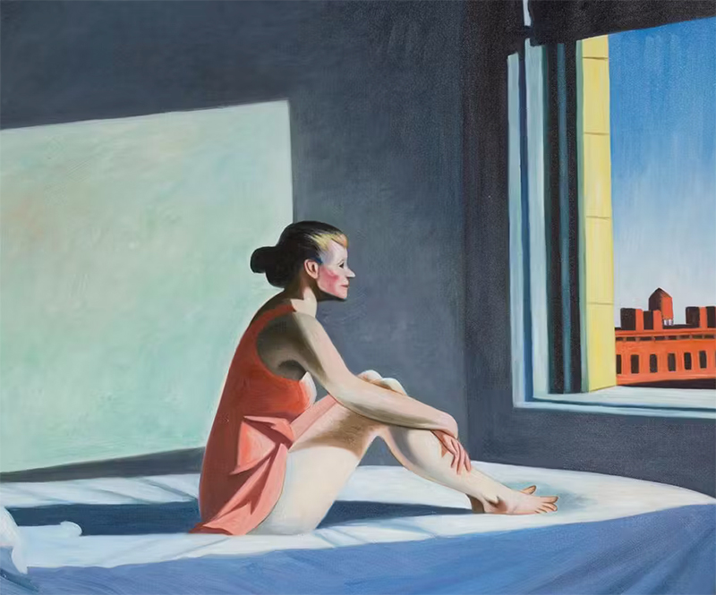 Christmas in Painting and Art-Edward Hopper-Morning Sun